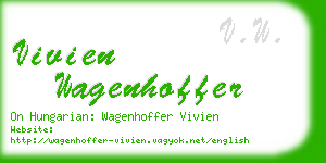 vivien wagenhoffer business card